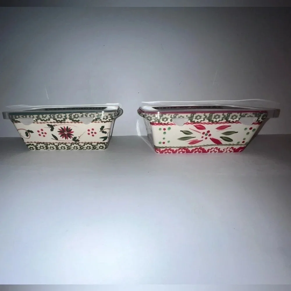 Temptations , NWT, 2 ceramic old world, holiday floral, 12 ounce mini‎ …